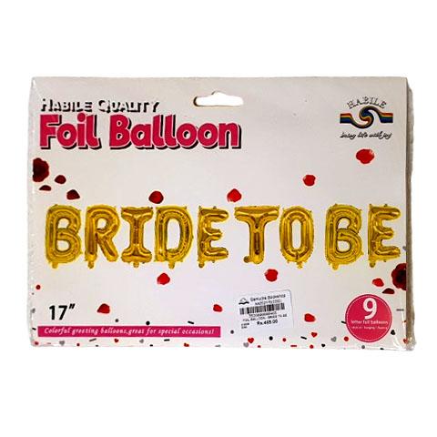 Foil Balloon Banner - Bride to Be (gold)