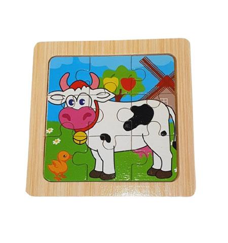 Educational Toys : Puzzles with 9 Pieces - Cow