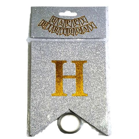 Birthday Banner -Silver Color