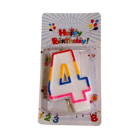 Birthday Candles - Number 4 (w)