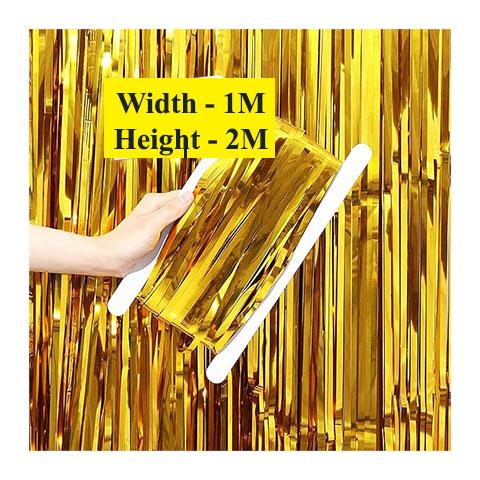 Foil Fringe Curtain - Gold color