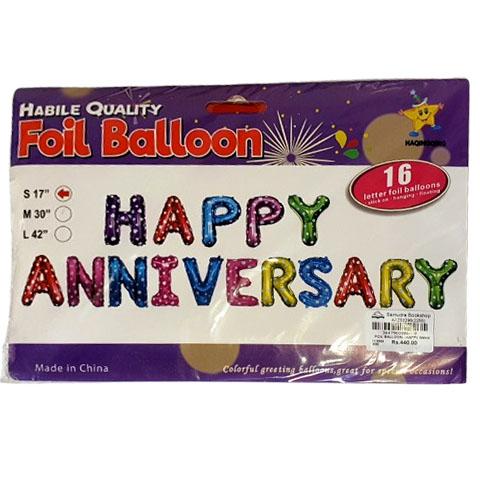 Foil Balloon Banner - Happy Anniversary ( mix)