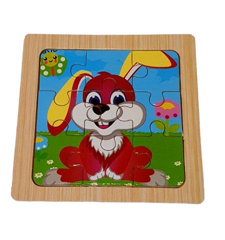 Educational Toys : Puzzles with 9 Pieces - Rabbit