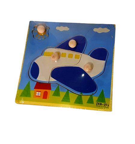 Educational Toys : Puzzles with Knob - Airplane