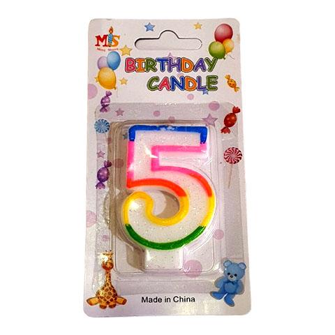 Birthday Candles - Number 5 (w)