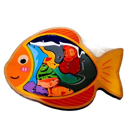 Educational Toys : Wooden Puzzle - Sea Animals