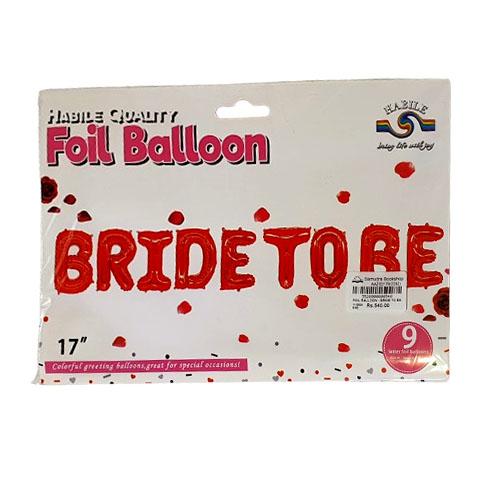 Foil Balloon Banner - Bride to Be (red-1)
