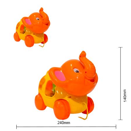 BUILDING BLOCKS 4 WHEEL ELEPHANT