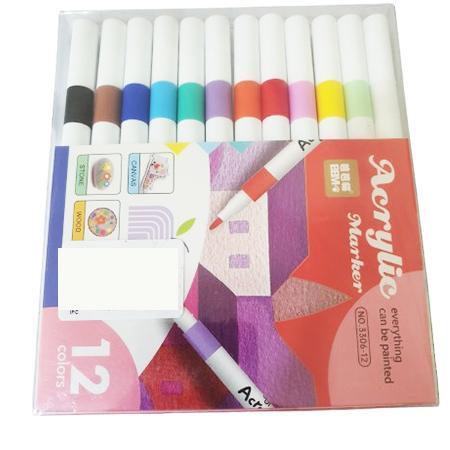 ACRYLIC MARKER 12COLORS - 3306-12
