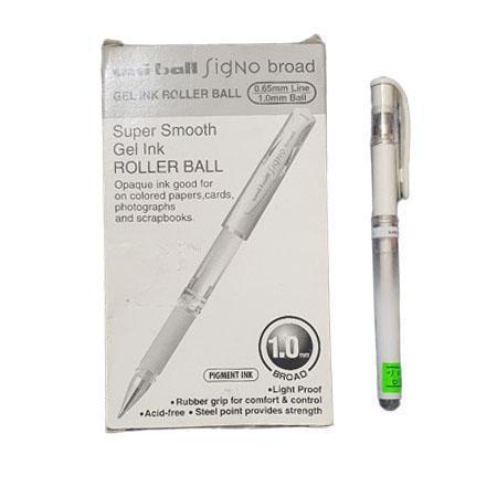 UNI-BALL SIGNO BROAD - GEL INK ROLLER BALL 1MM - White (1 Pen)