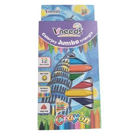 VNEEDS COLORJOY JUMBO TRIANGLE 12PCS CRAYON - V1001C