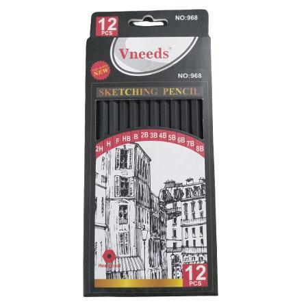 VNEEDS SKETCHING PENCIL 12PCS - 968