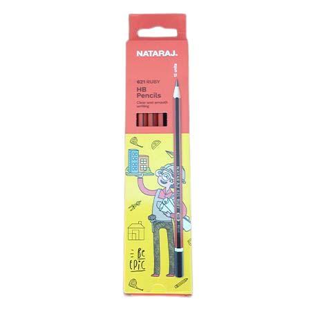 NATARAJ 621 RUBY HB PENCILS - 1 PCS