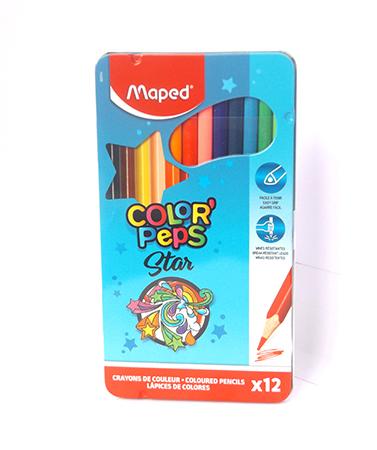 MAPED METAL BOX COLOR PEPS 12